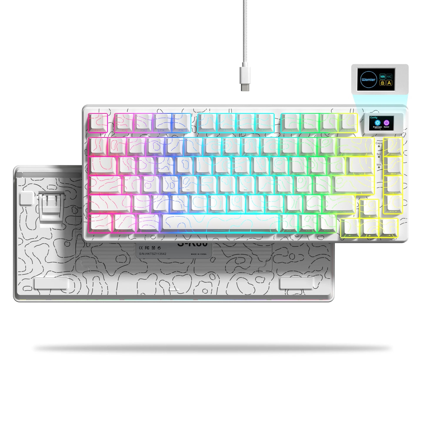 OLED RGB Mechanical Gaming Keyboard – Hot-Swappable Switches, Pudding Keycaps, Pro Build