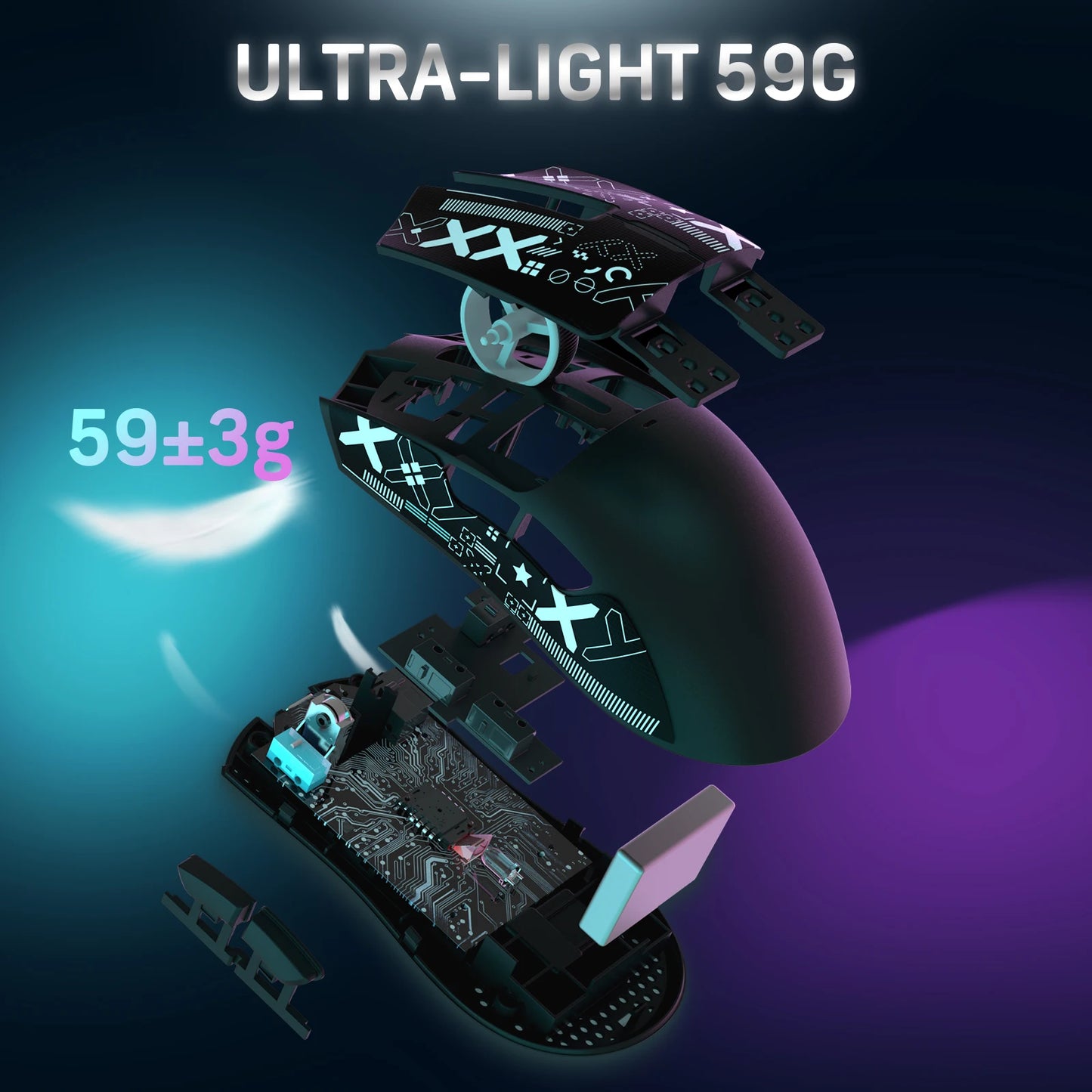 Attack Shark X11 – Ultra-Light RGB Gaming Mouse (22,000 DPI, Triple Mode, Dock Included)