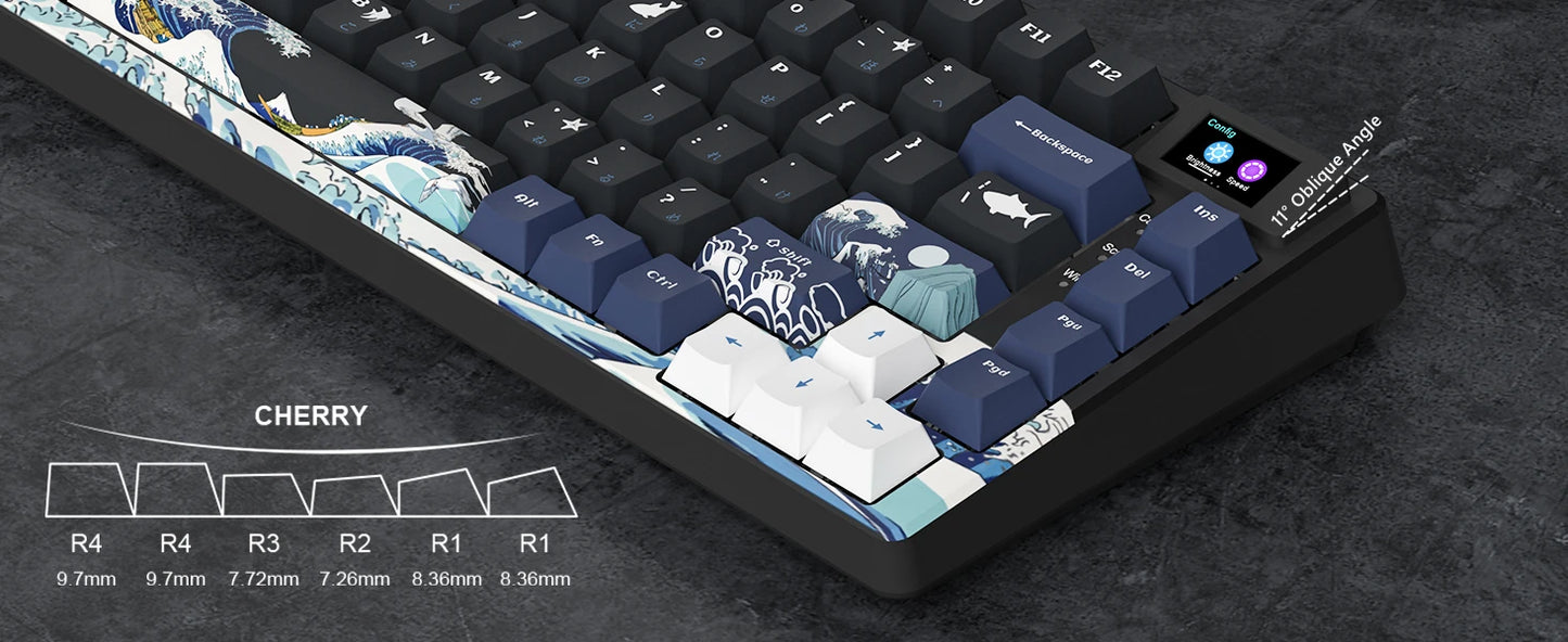 OLED RGB Mechanical Gaming Keyboard – Hot-Swappable Switches, Pudding Keycaps, Pro Build